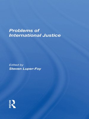 cover image of Problems of International Justice